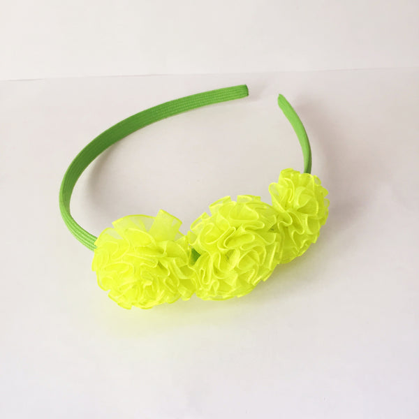 Lime Green Flower Headband