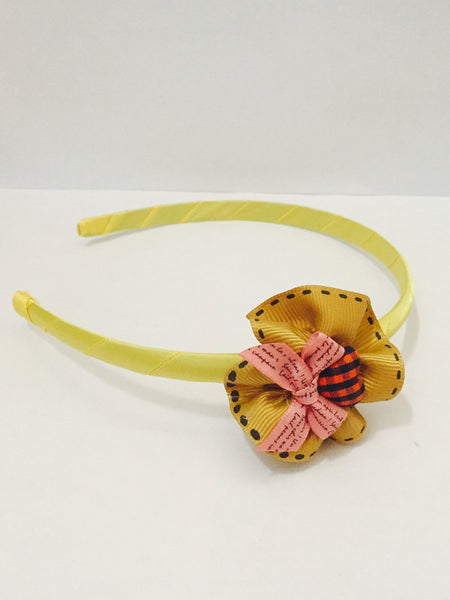 Headband with Heart Flower