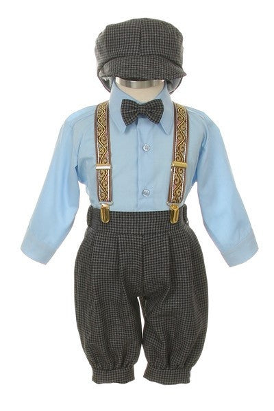 Boy Suspender and Bow Tie Suit