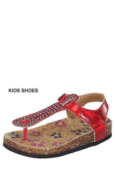 Red Sandal with Studs