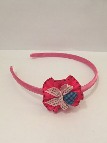 Headband with Heart Flower